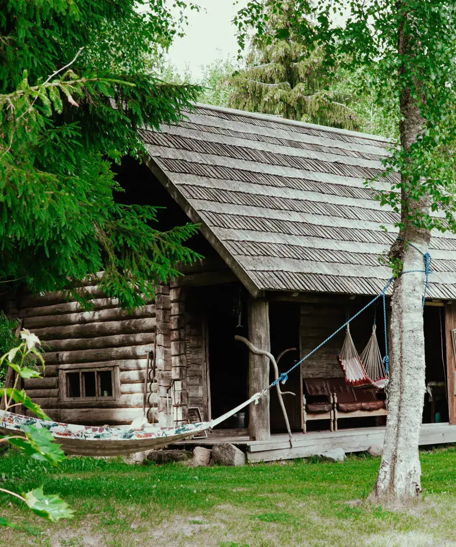 エストニアの伝統的なサウナ小屋